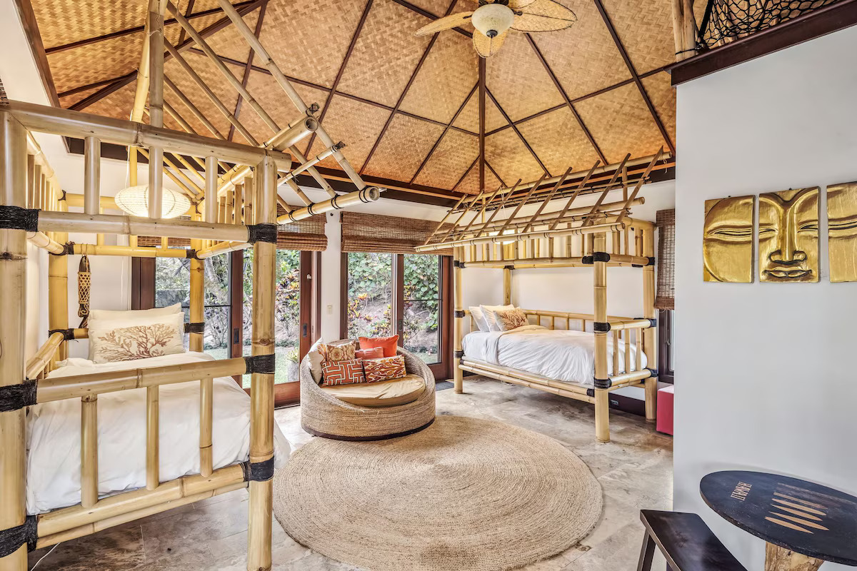 Kids room with bamboo bunks