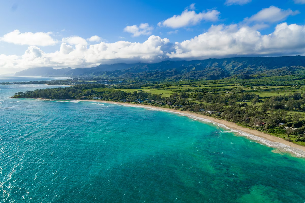 Malaekahana Bay aerial view
