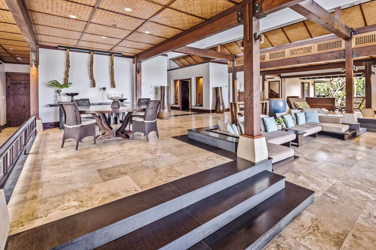 Great room and dining area